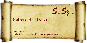 Sebes Szilvia névjegykártya